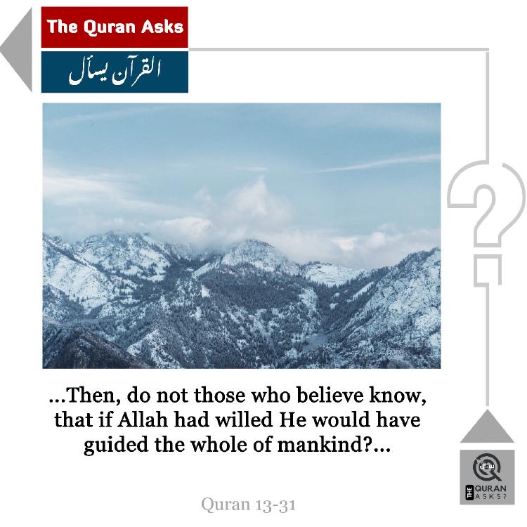 Do they not know (13:31)